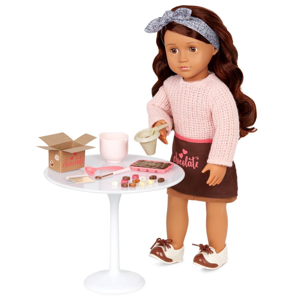 Our Generation Deluxe Chocolate Doll W/ Book Coco