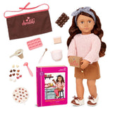 Our Generation Deluxe Chocolate Doll W/ Book Coco