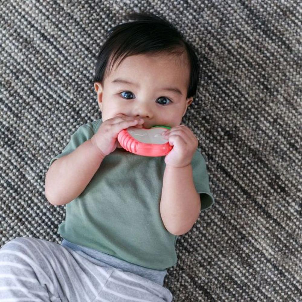 Infantino Lil Nibbles Vibrating Teether Apple Infantino Lil Nibbles Vibrating Teether Apple