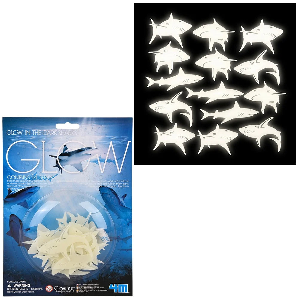 4M Glow In The Dark Sharks