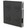 LEGO® IQ Locking Notebook with Gel Pen – Black