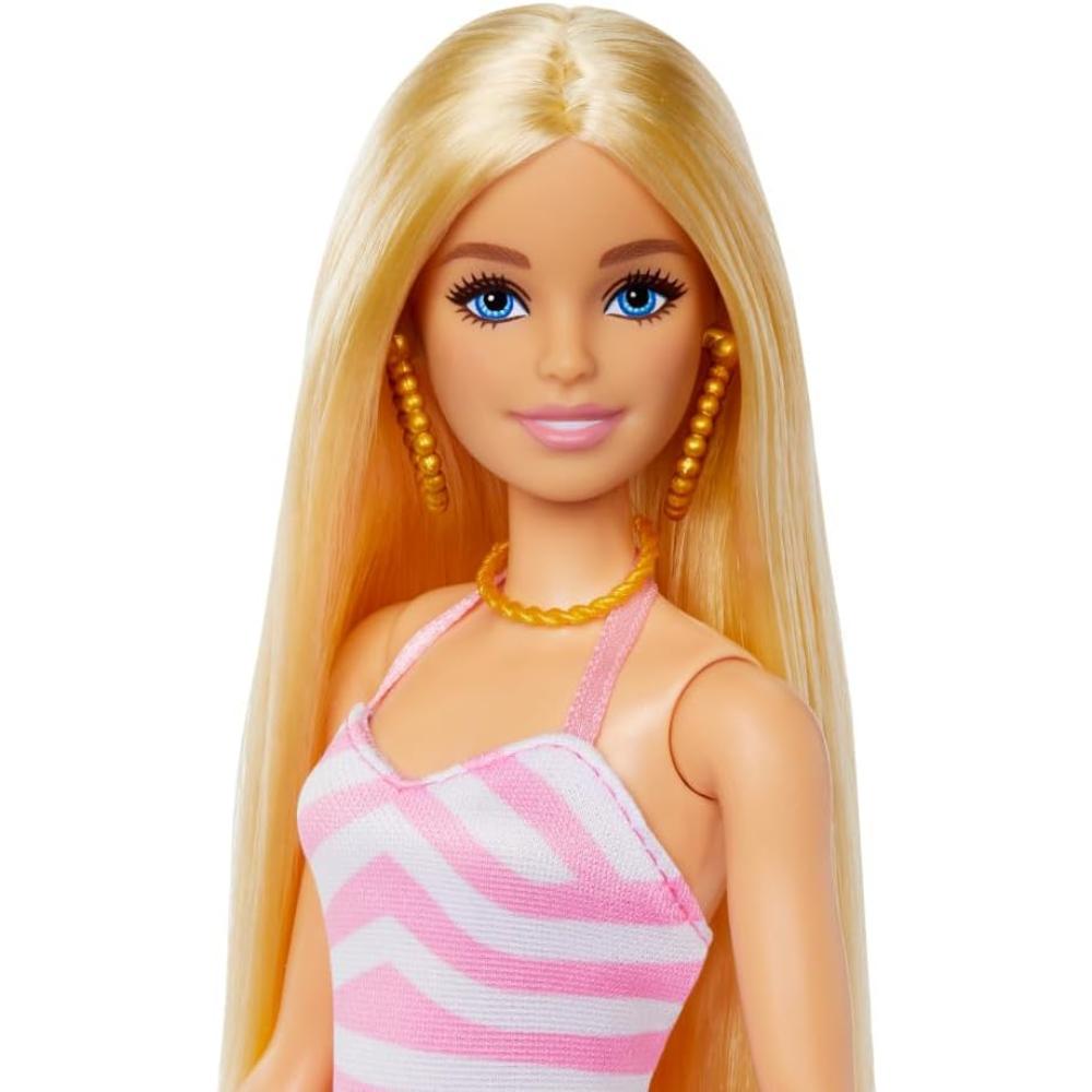 Barbie Beach Blonde Doll with Pink and White Swimsuit Barbie Beach Blonde Doll with Pink and White Swimsuit