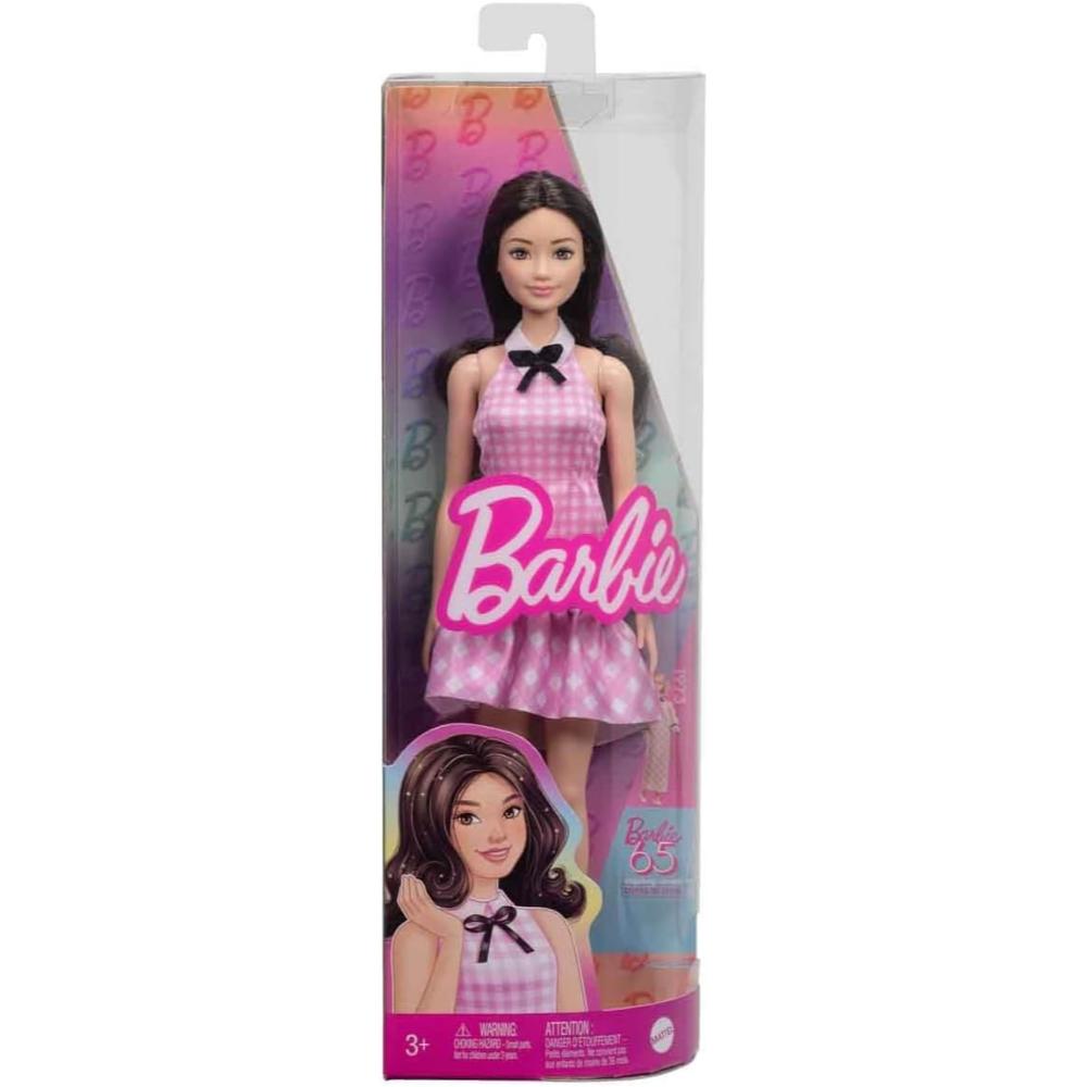 Barbie Fashionistas Doll Pink Checkered Dress