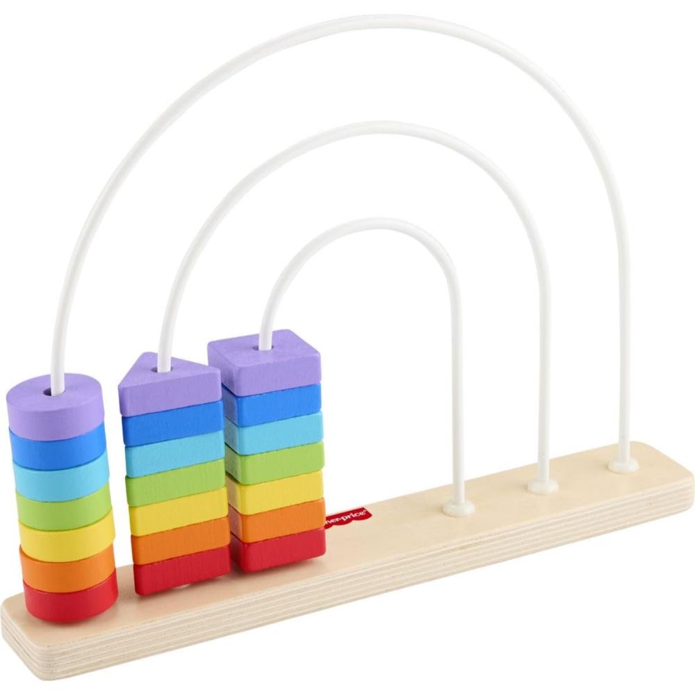 Fisher-Price Wooden Rainbow Bead Bar Maze Fisher-Price Wooden Rainbow Bead Bar Maze