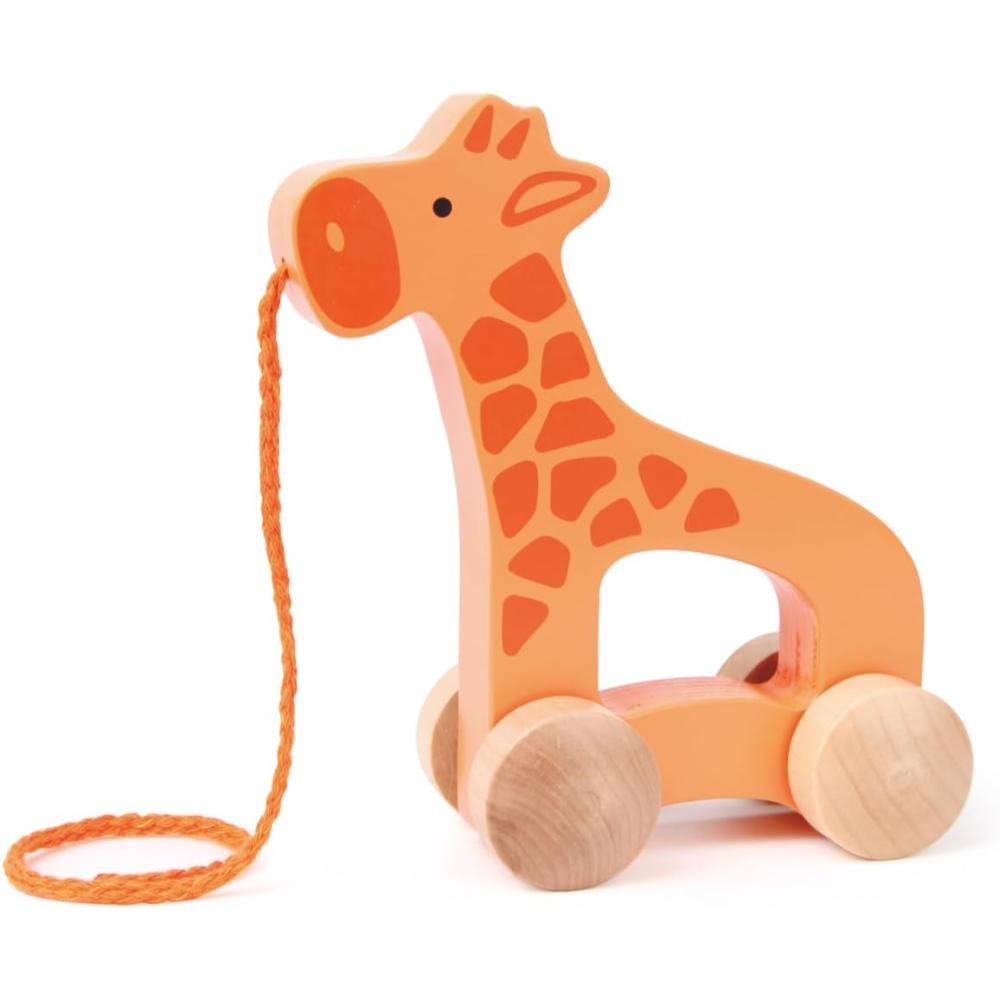 Hape Giraffe Push and Pull Along Wooden Toy Hape Giraffe Push and Pull Along Wooden Toy