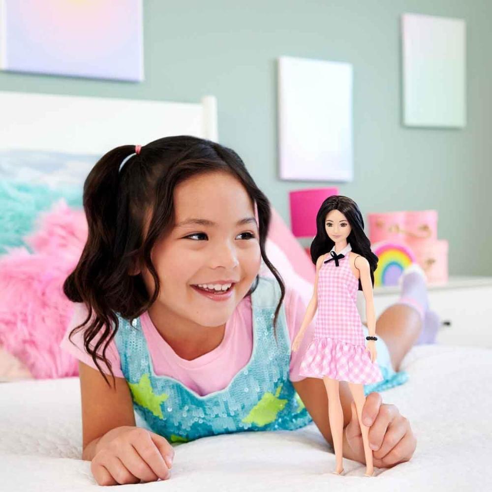 Barbie Fashionistas Doll Pink Checkered Dress