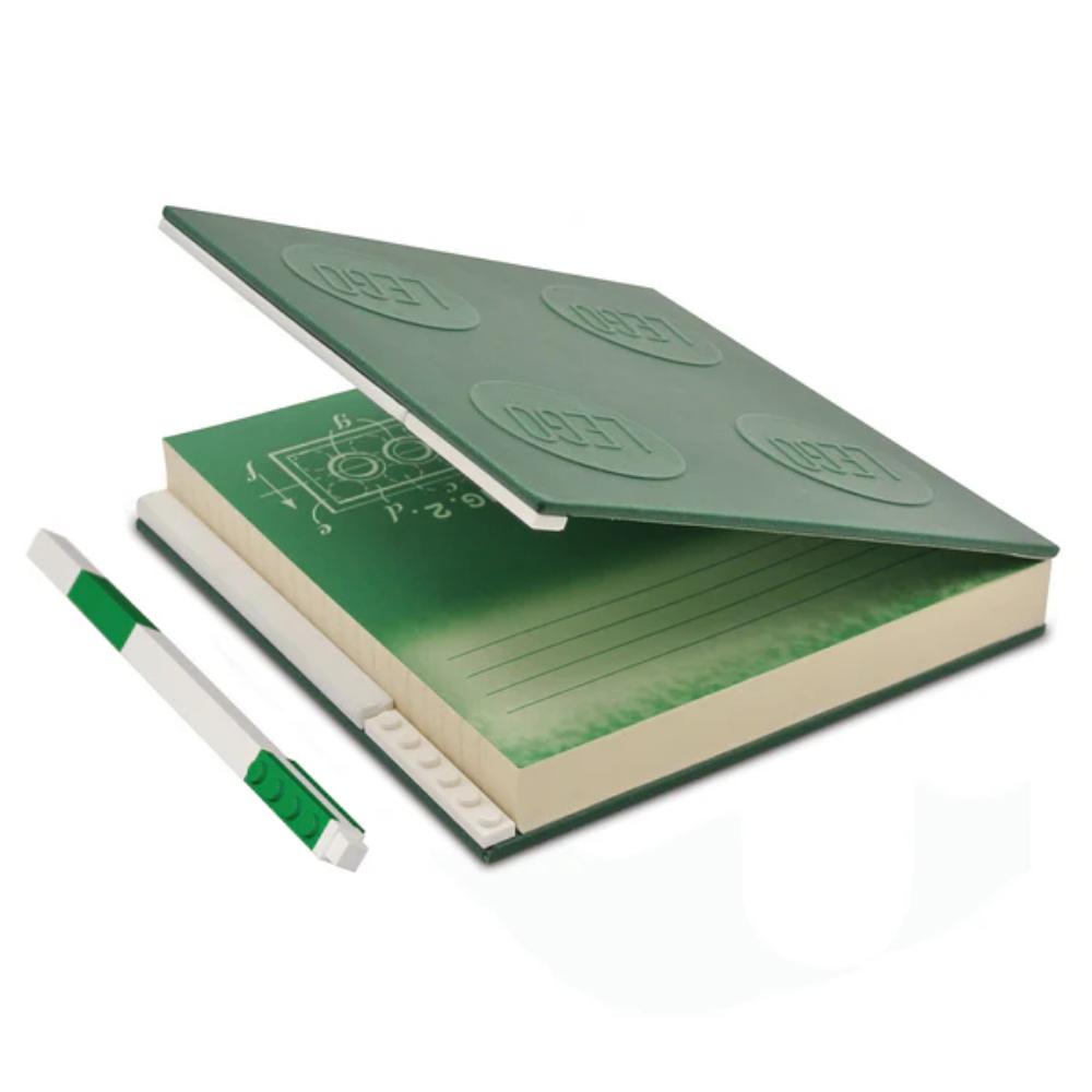 LEGO® IQ Locking Notebook with Gel Pen - Green