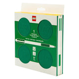 LEGO® IQ Locking Notebook with Gel Pen - Green
