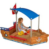 KidKraft Wooden Pirate Sandbox with Canopy