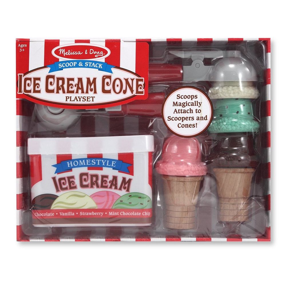 Melissa & Doug - Scoop & Stack Ice Cream Cone Playset
