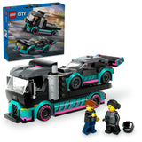 Lego Race Car and Car Carrier Truck