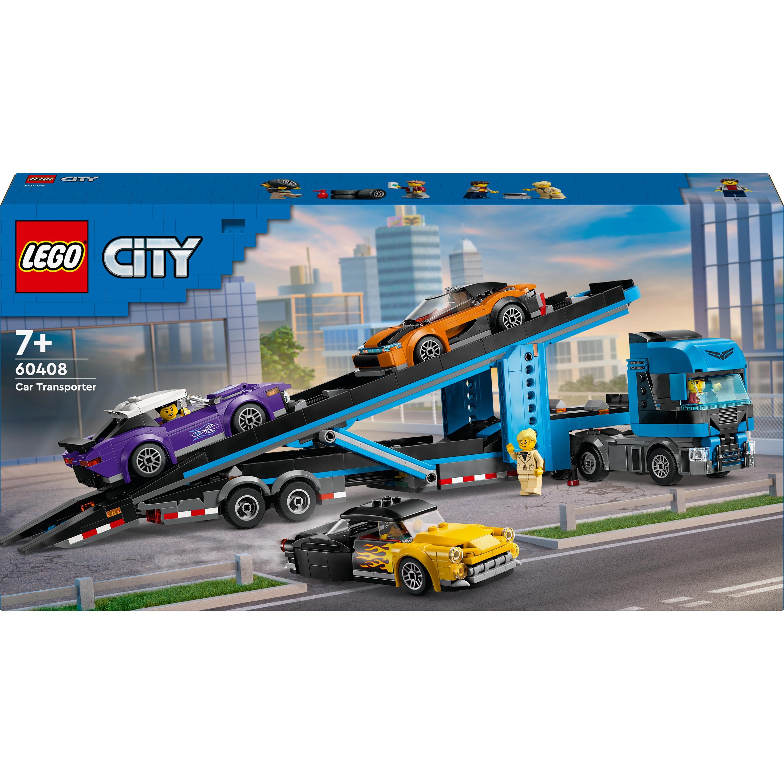 Lego Car Transporter Truck with Sports Car
