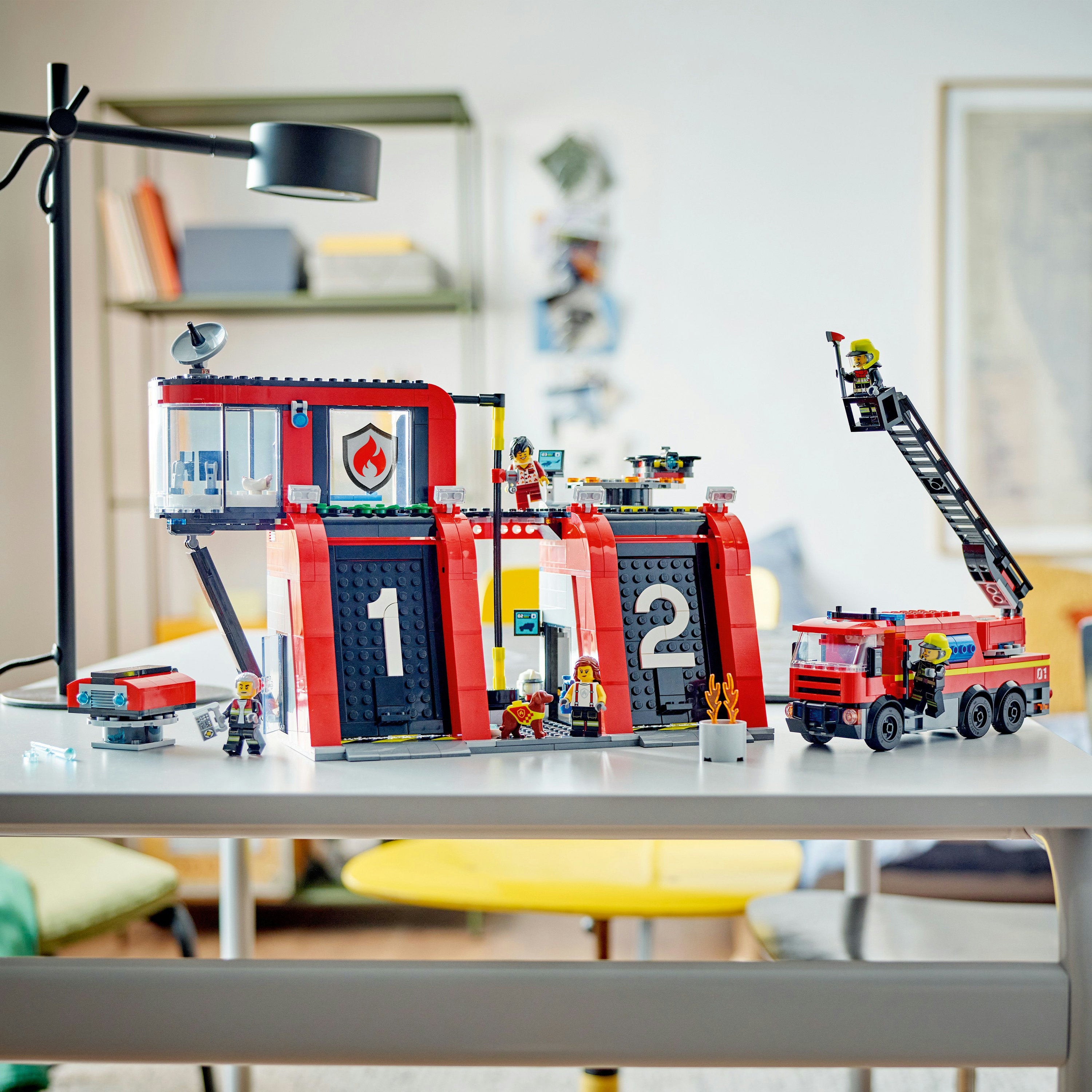 Lego Fire Station with Fire Truck Lego Fire Station with Fire Truck