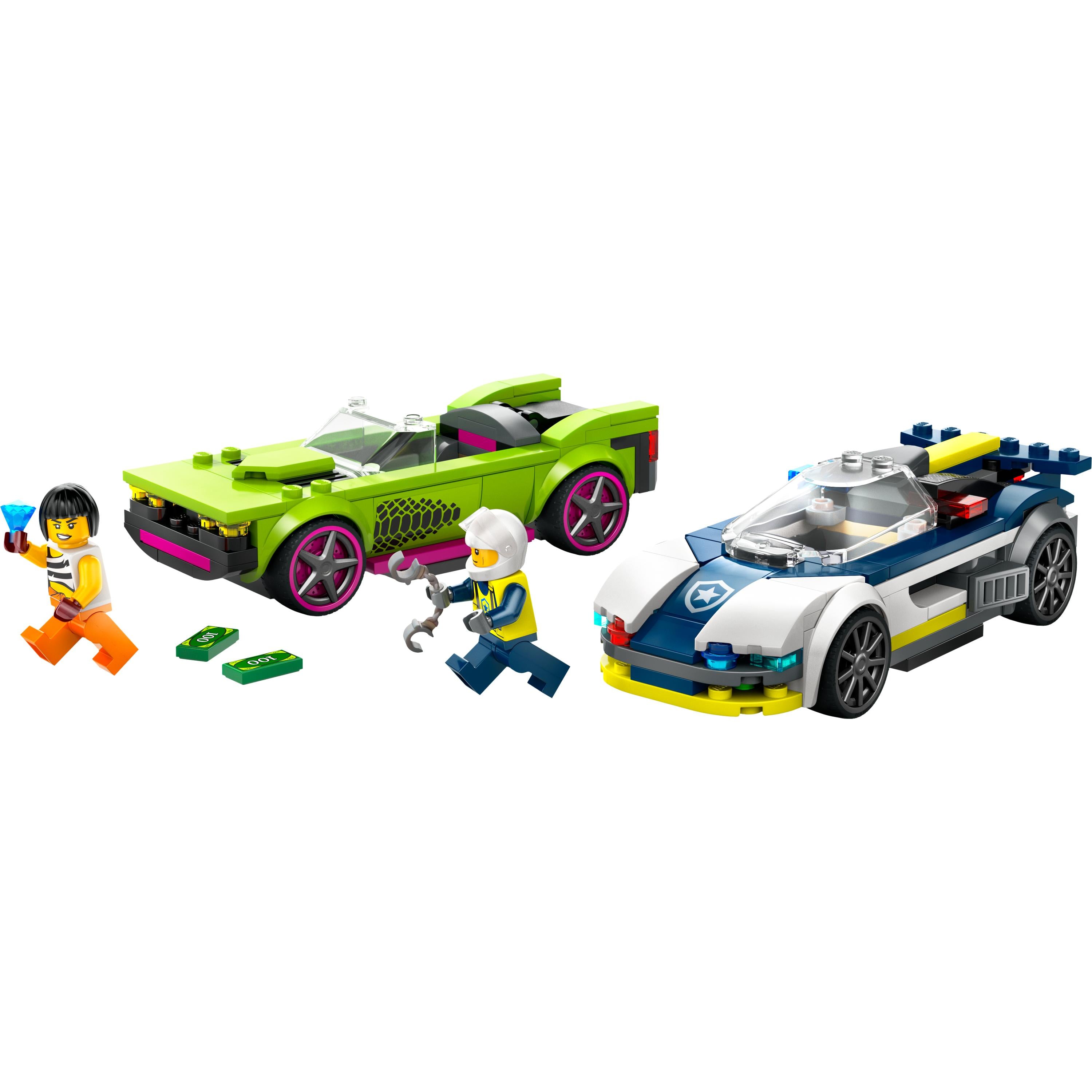 Lego Police Car and Muscle Car Chase