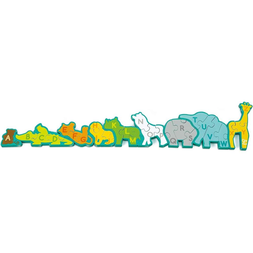 Hape Alphabet & Animal Parade Double-Sided Wooden Puzzle Hape Alphabet & Animal Parade Double-Sided Wooden Puzzle