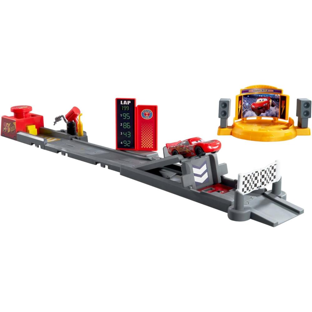 Disney Pixar Cars Piston Cup Jump and Stunt Runway Playset
