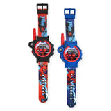 Lexibook Accutime Spiderman Kids Rechargeable Walkie Talkie Watch Set