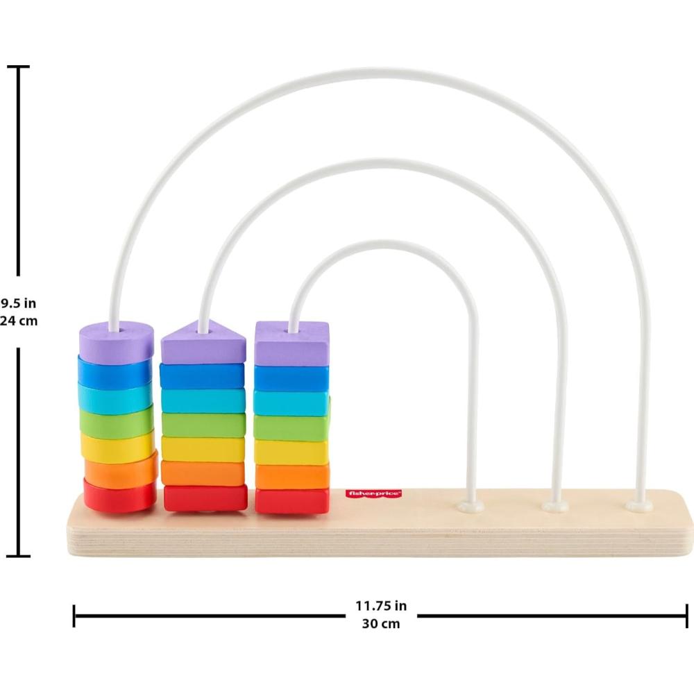 Fisher-Price Wooden Rainbow Bead Bar Maze Fisher-Price Wooden Rainbow Bead Bar Maze