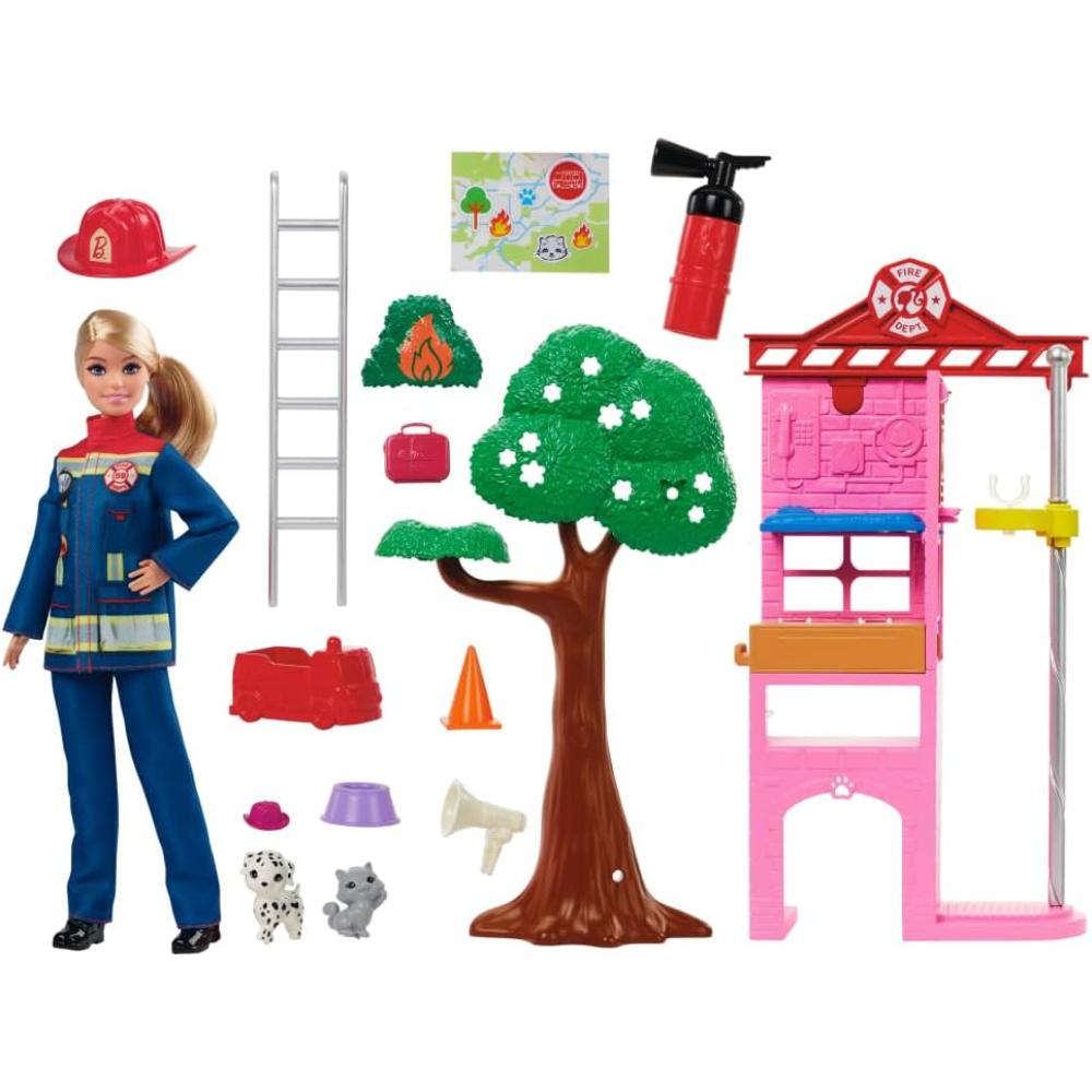 Barbie Careers Firefighter Doll & Playset with Fire Station Barbie Careers Firefighter Doll & Playset with Fire Station