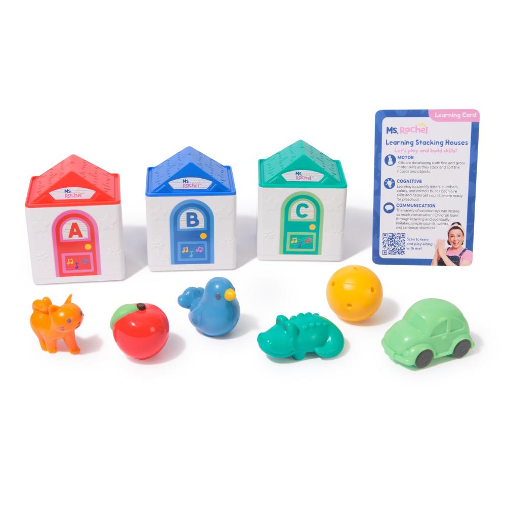 Ms. Rachel Learning Stacking Houses