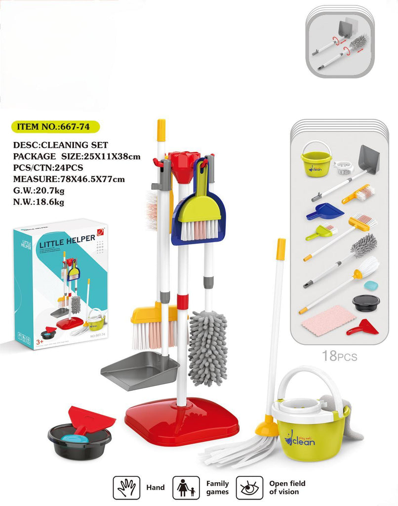 Piqoqo Helper Cleaning Set Red