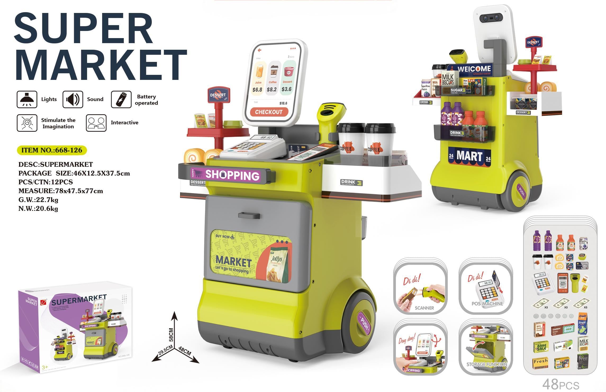 Piqoqo Super Market Playset Green
