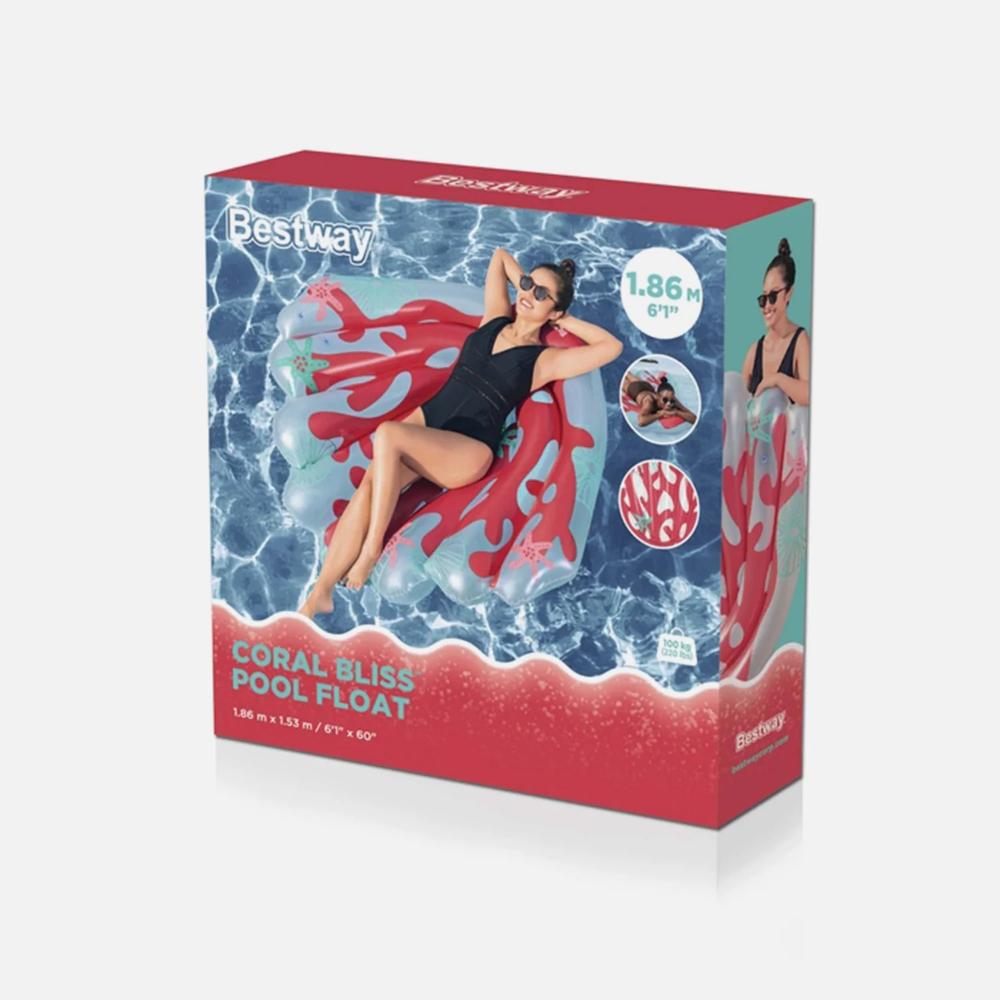 Bestway Coral Bliss Pool Float 1.86M X 1.53M