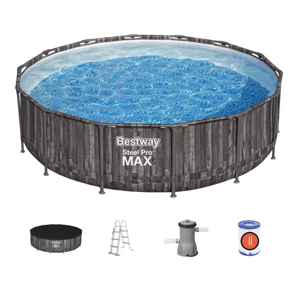 Bestway Steel Pro Max 12Ft X 39.5In/3..66M X 1.00M Pool Set. Bestway Steel Pro Max 12Ft X 39.5In/3..66M X 1.00M Pool Set.