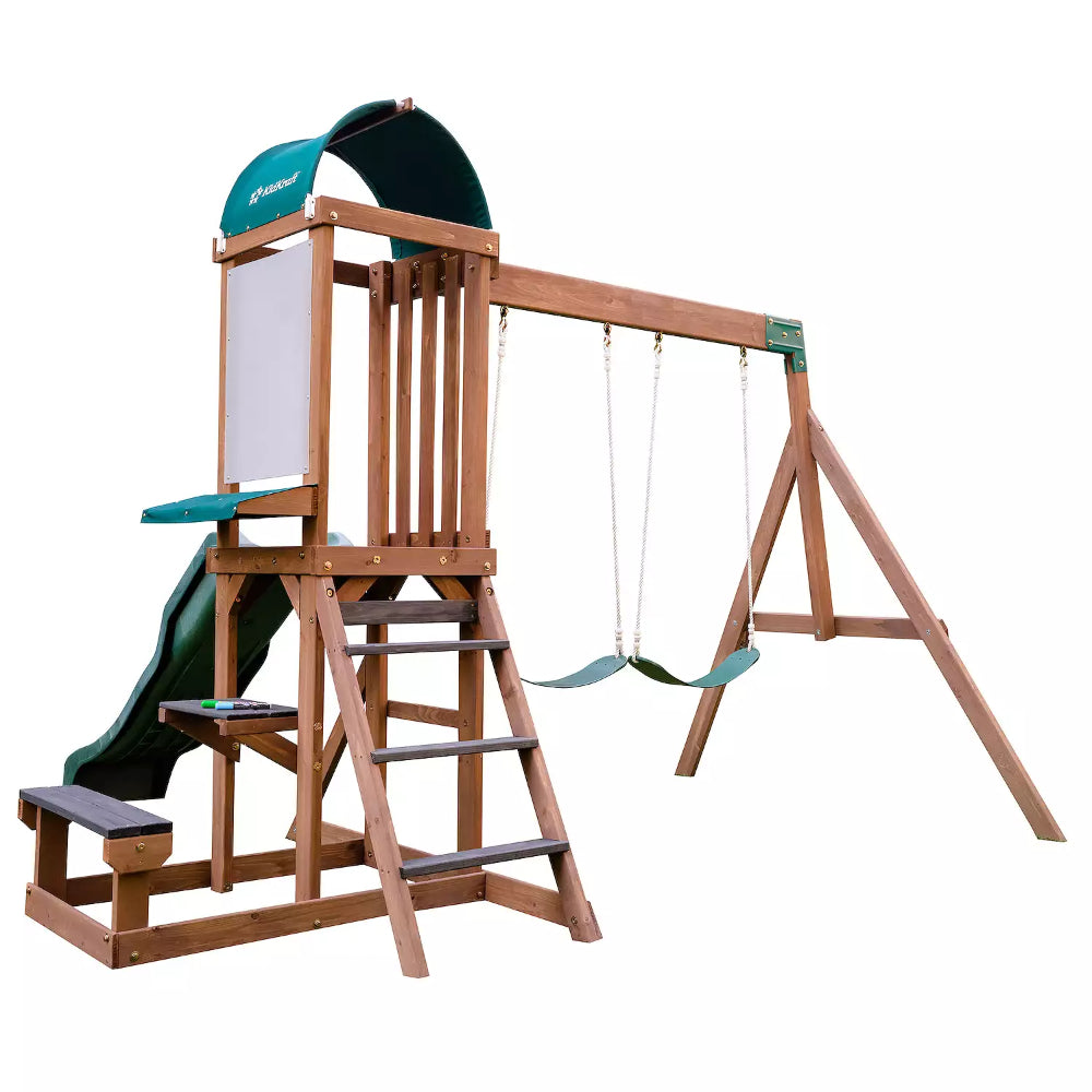KidKraft Wilderness Point Wooden Swing Set KidKraft Wilderness Point Wooden Swing Set