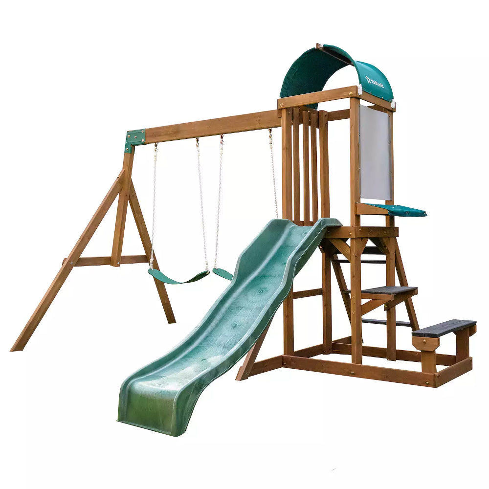 KidKraft Wilderness Point Wooden Swing Set KidKraft Wilderness Point Wooden Swing Set
