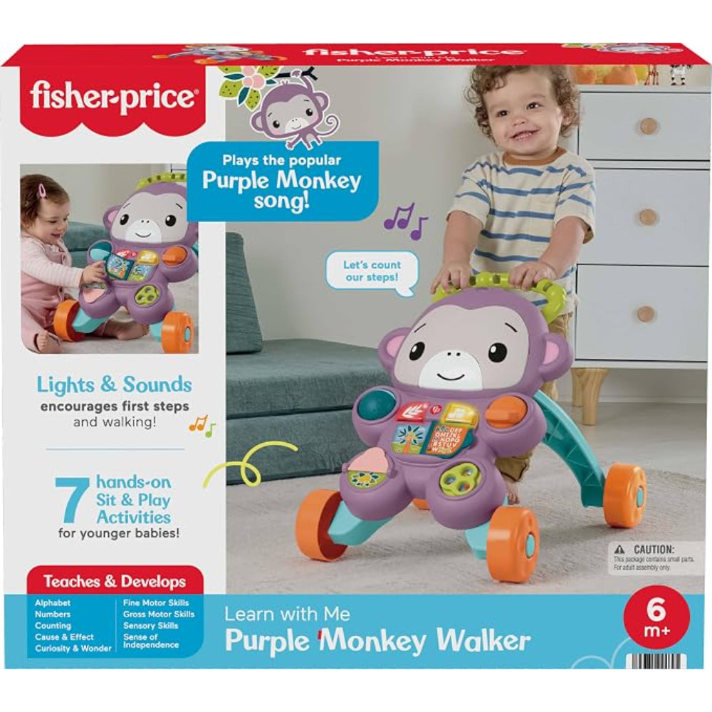 Fisher Price Learn with me Purple Monkey Walker