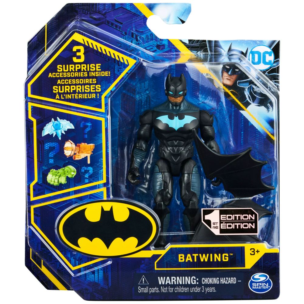 Batman 4 inch Action Figure with 3 Mystery Accessories Assorted
