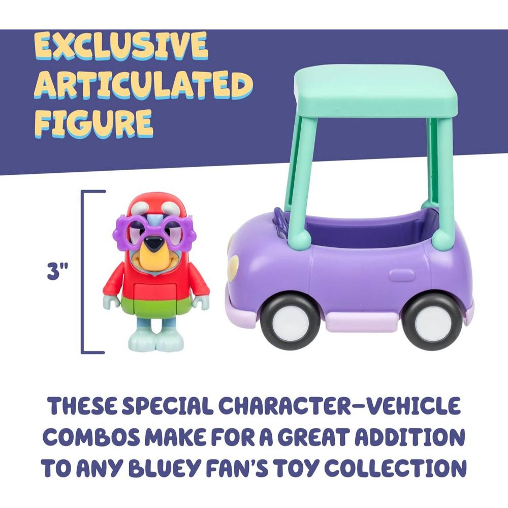 Bluey S13 Bluey Figure & Vehicle Granny Car with Janet