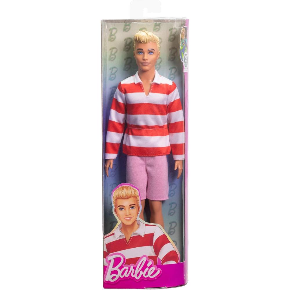 Barbie Fashionistas Ken Doll in Red Striped Top And Pink Shorts Barbie Fashionistas Ken Doll in Red Striped Top And Pink Shorts