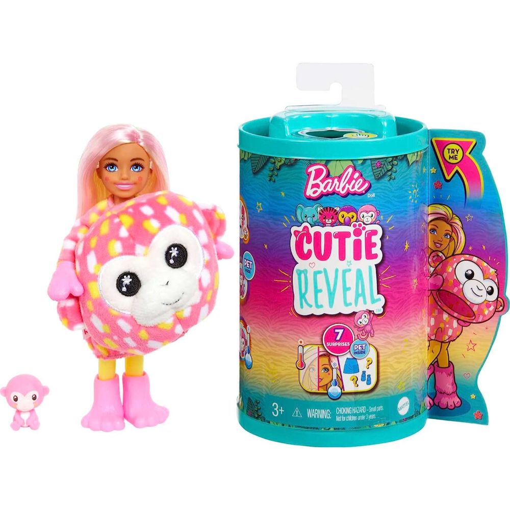 Barbie Cutie Reveal Chelsea Monkey Doll Jungle Series