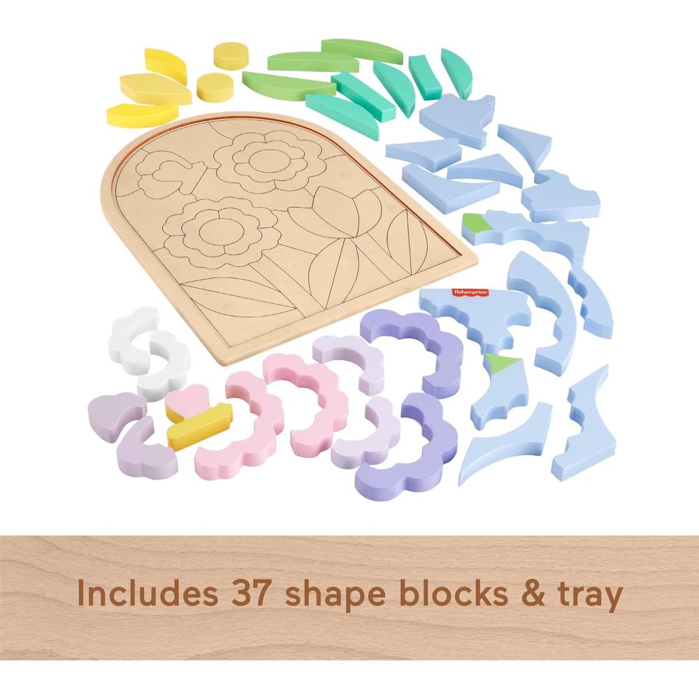 Fisher-Price Preschool Toy Wooden Flower Jigsaw Puzzle