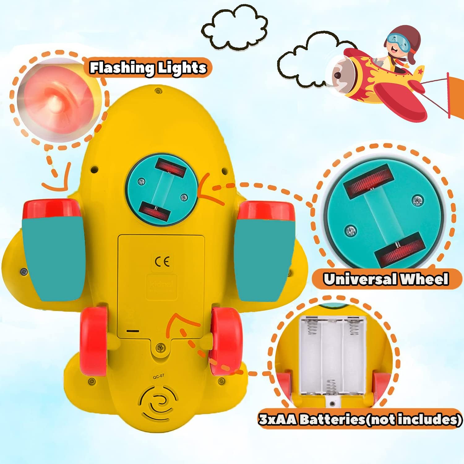 Hola Bump'n Go Learning Plane