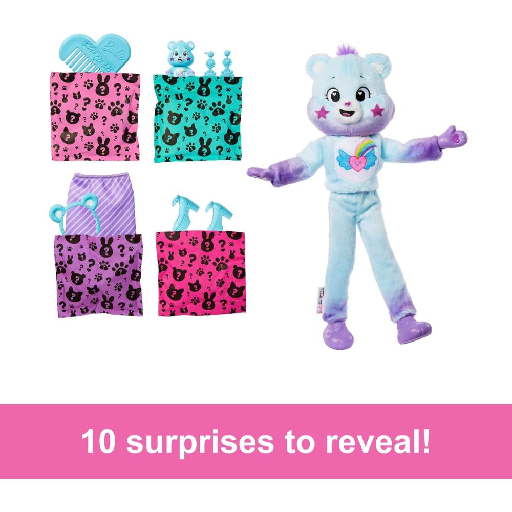 Barbie Cutie Reveal Care Bears Doll Series 2 Dream Bright Bear With 10 Surprises Barbie Cutie Reveal Care Bears Doll Series 2 Dream Bright Bear With 10 Surprises