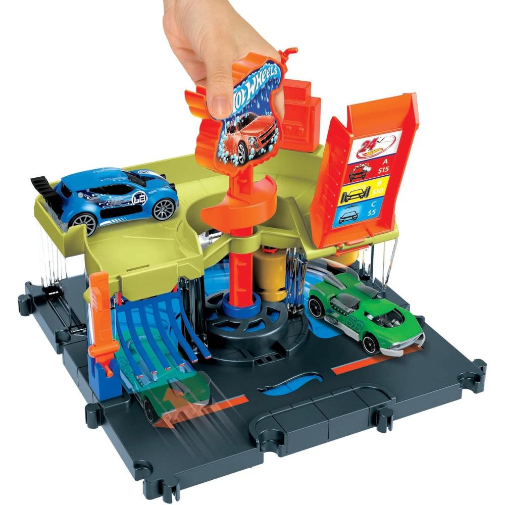 Hot Wheels City Downtown Express Car Wash Playset