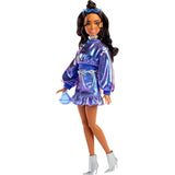 Barbie Deluxe Style Doll in Metallic Blue Top and Skirt