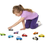 Melissa & Doug - Wooden Town Vehicles Set & Wooden Cars Vehicle Set