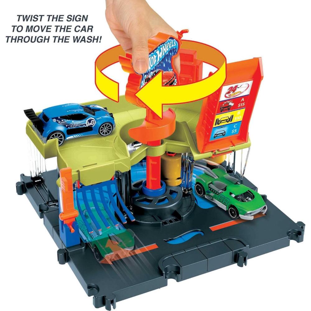 Hot Wheels City Downtown Express Car Wash Playset
