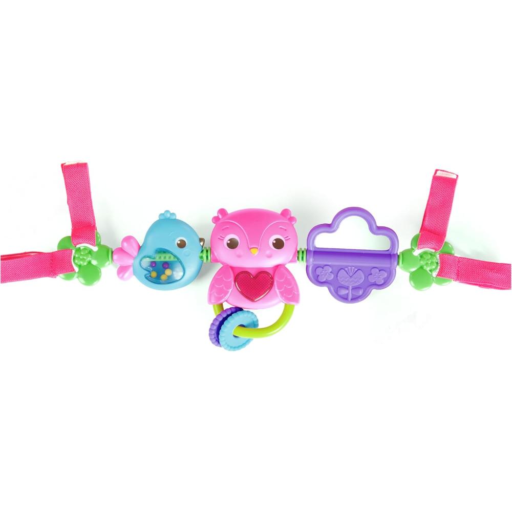 Bright Starts Busy Birdies Carrier Toy Bar Take Along Toy Owl