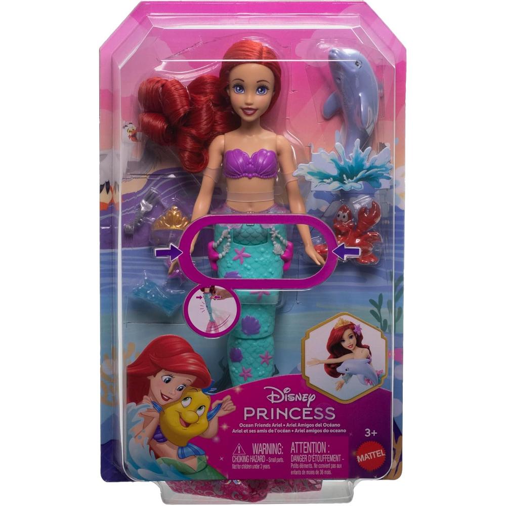 Disney Princess Ariel Swimming Mermaid Fashion Doll with Dolphin Disney Princess Ariel Swimming Mermaid Fashion Doll with Dolphin