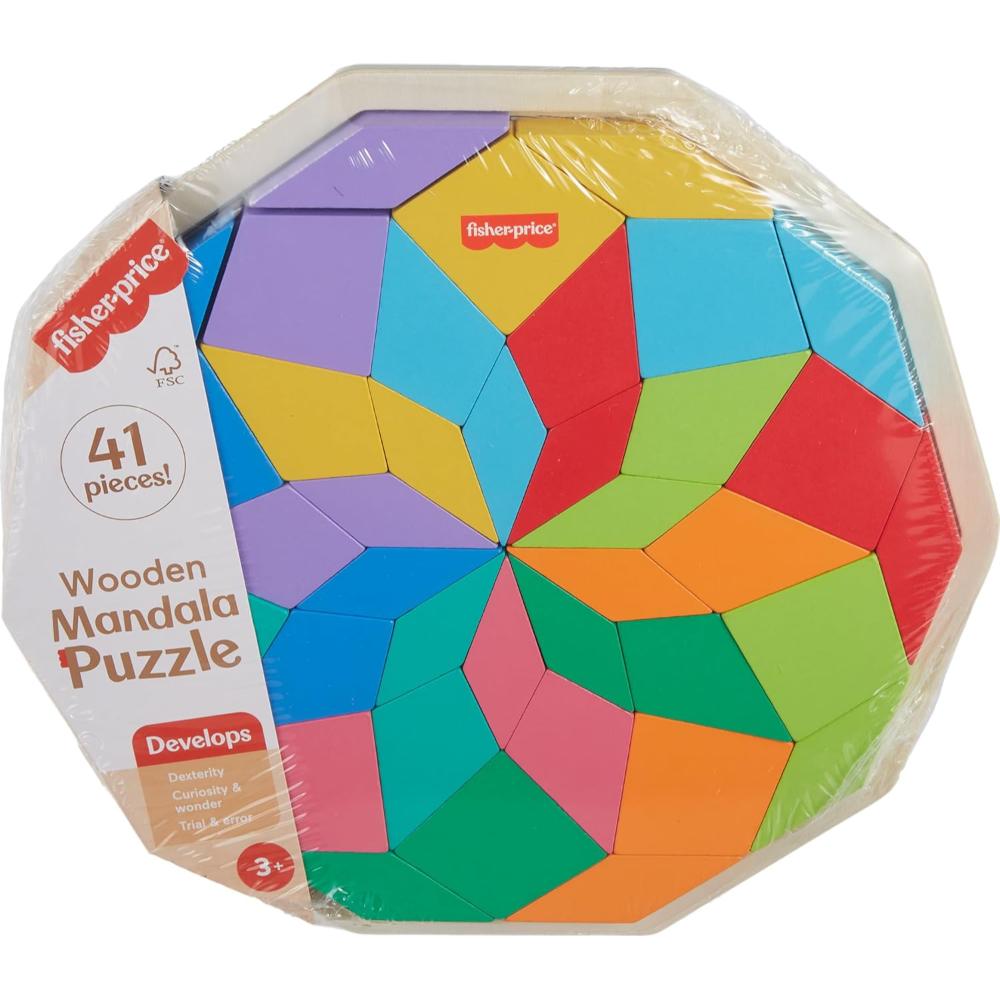 Fisher-Price Wooden Mandala Geometric Puzzle
