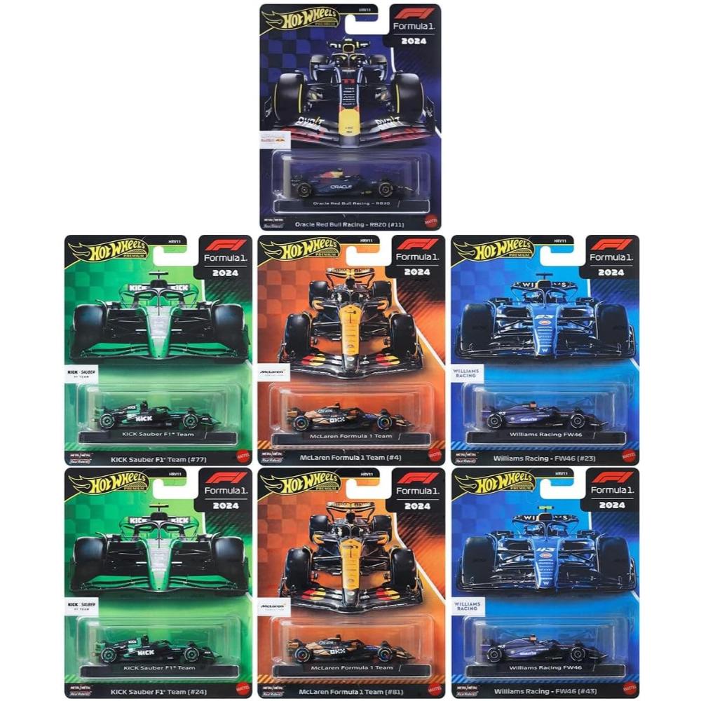 Hot Wheels Premium Formula 1 Diecast Car Collection Set Assorted Hot Wheels Premium Formula 1 Diecast Car Collection Set Assorted