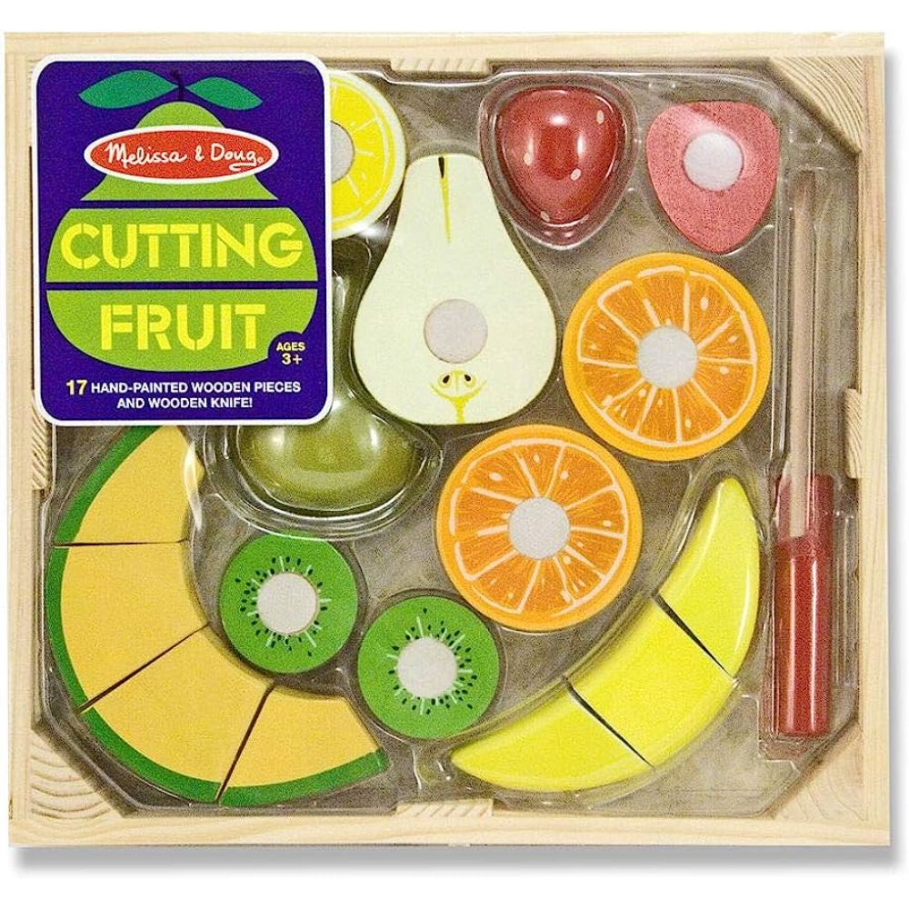Melissa & Doug - Wooden Cutting Fruit Play Set