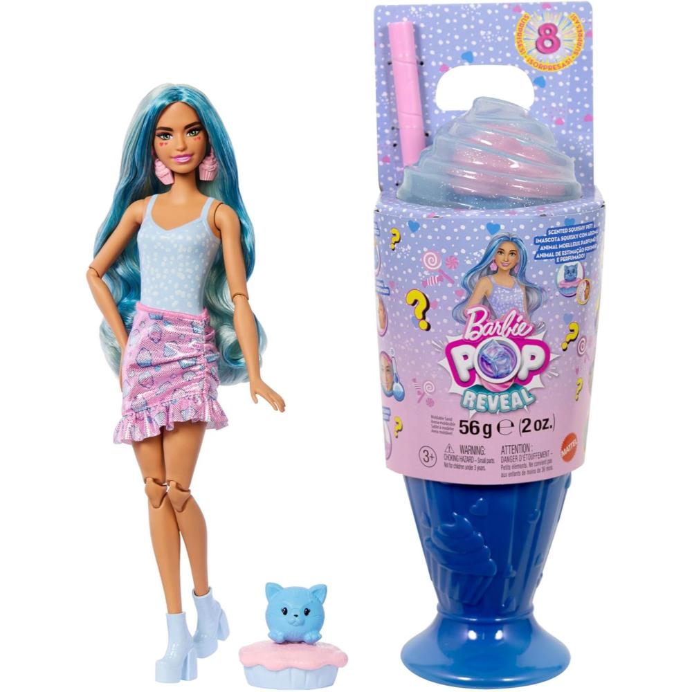Barbie Pop Reveal Sweet Treat Series Cool Cupcake Fashion Doll & Pet