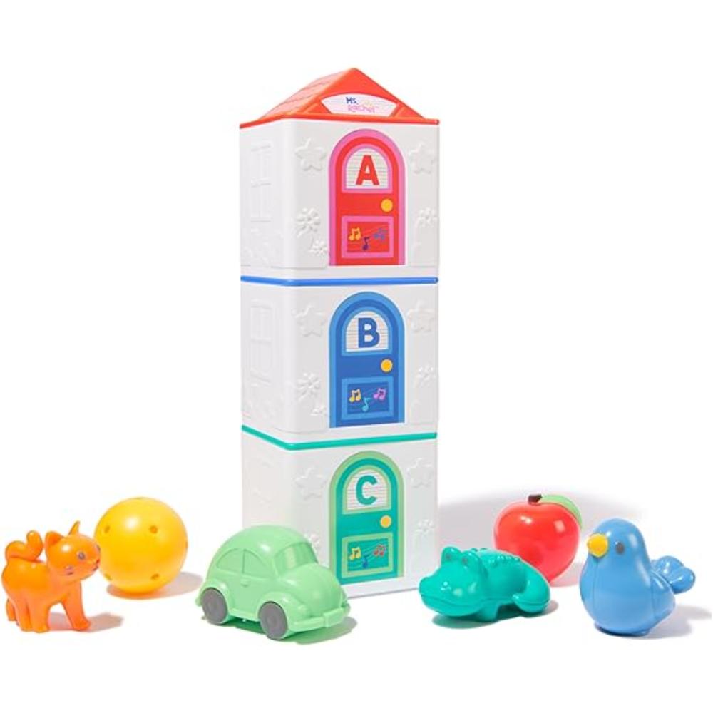 Ms. Rachel Learning Stacking Houses