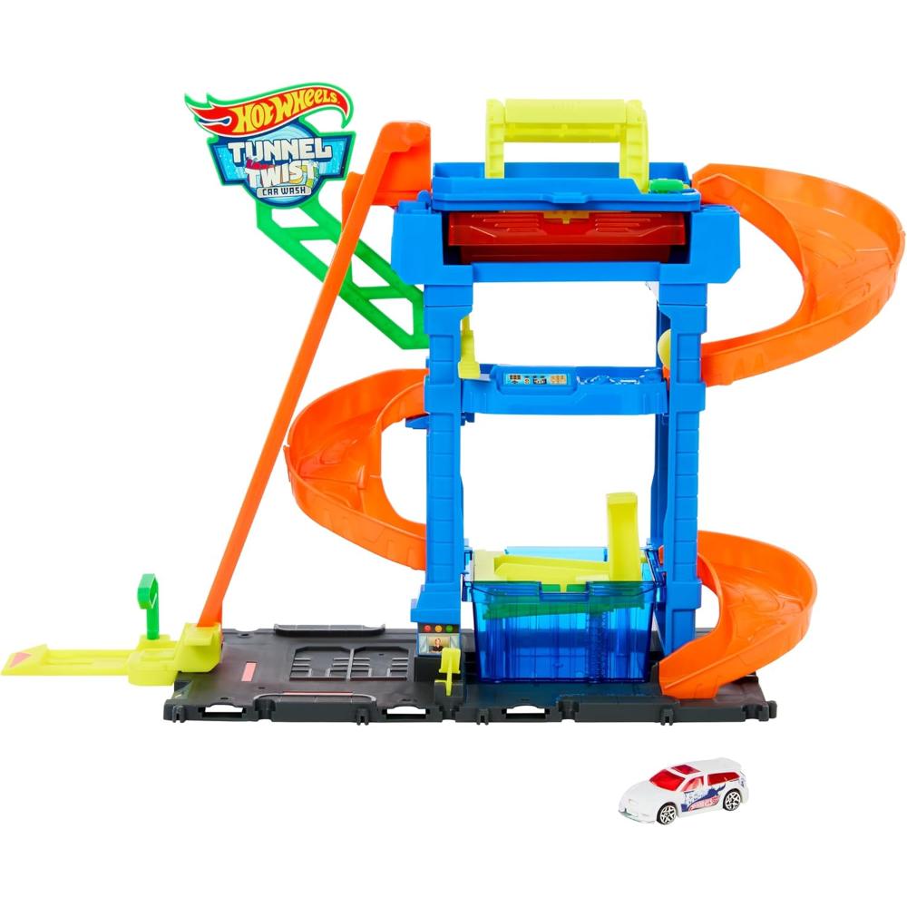Hot Wheels City Tunnel Twist Car Wash & Color Shifters Vehicle